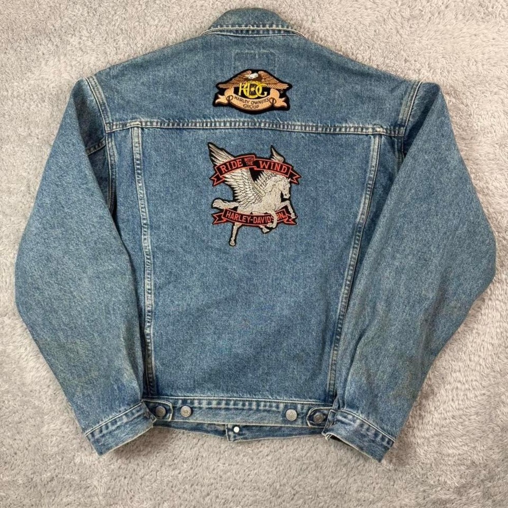 Gap denim Harley Davidson patches and pins - Picture 2 of 7